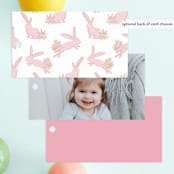 "Some Bunny" - Children's Birthday Party Favor Tags in Peony by Julie Murray - Back of Card Options