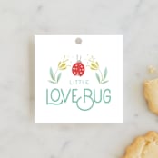"Little Love Bug" - Children's Birthday Party Favor Tags in Ladybug by Gia Graham - Front