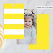 "Pool Party" - Children's Birthday Party Favor Tags in Pineapple by Erica Krystek - Back of Card Options
