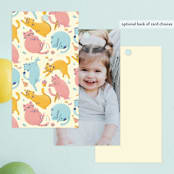 "Let's Pawty" - Children's Birthday Party Favor Tags in Candy by Shannon Chen of Four Wet Feet Studio - Back of Card Options