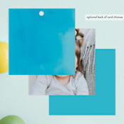 "Mermaid" - Children's Birthday Party Favor Tags in Aqua by Lori Wemple - Back of Card Options