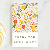 "little wildflower" - Children's Birthday Party Favor Tags in Vibrant by Ellen Schlegelmilch - Front