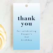 "This Kid" - Children's Birthday Party Favor Tags in Ocean by Corinne Malesic - Front