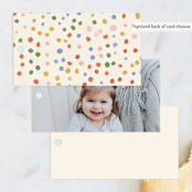 "Sprinkle Dots" - Children's Birthday Party Favor Tags in Brights by Inkblot Design - Back of Card Options