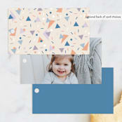"Lets rock" - Children's Birthday Party Favor Tags in Denim by Creo Study - Back of Card Options