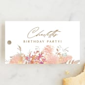 "Spring Birthday Cake" - Children's Birthday Party Favor Tags in Spring by Phrosné Barwood - Front