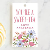 "party teapot" - Children's Birthday Party Favor Tags in Petal by Karidy Walker - Front