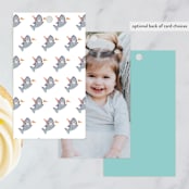 "Snappy Birthday" - Children's Birthday Party Favor Tags in Ocean by Itsy Belle Studio - Back of Card Options