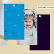 "Disney and Pixar birthday Buzz" - Children's Birthday Party Favor Tags in Night Sky by Katie Zimpel - Back of Card Options