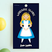 "Disney's Alice In Wonderland Garden" - Children's Birthday Party Favor Tags in Midnight by Lehan Veenker - Front