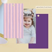 "Disney's Tangled Floral Birthday Invite" - Children's Birthday Party Favor Tags in Lilac by Katherine Dietz - Back of Card Options