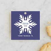 "Elsa's Ice Castle from Disney's Frozen" - Children's Birthday Party Favor Tags in Majestic by Becky Nimoy - Front