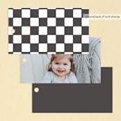 "Two Fast" - Children's Birthday Party Favor Tags in Racing Red by Jessie Steury - Back of Card Options