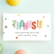 "Get Ready to Party" - Children's Birthday Party Favor Tags in Sprinkles by Stephanie Hawkes - Front