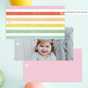 "Get Ready to Party" - Children's Birthday Party Favor Tags in Sprinkles by Stephanie Hawkes - Back of Card Options