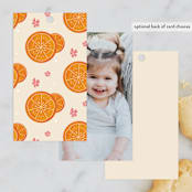 "Cutie" - Children's Birthday Party Favor Tags in Clementine by Megan Cash - Back of Card Options