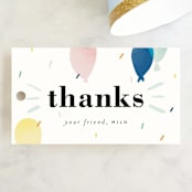 "balloon overlay" - Children's Birthday Party Favor Tags in Sea by Stephanie Hawkes - Front
