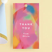 "Galaxy Rainbow" - Children's Birthday Party Favor Tags in Candy by Katie Zimpel - Front