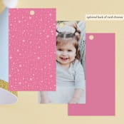 "Galaxy Rainbow" - Children's Birthday Party Favor Tags in Candy by Katie Zimpel - Back of Card Options