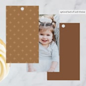"dashing baptism" - Children's Birthday Party Favor Tags in Buttercup by Benita Crandall - Back of Card Options