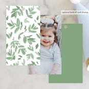 "Botanically" - Children's Birthday Party Favor Tags in Mint by Everett Paper Goods - Back of Card Options