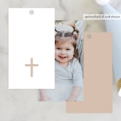 "simple cross" - Children's Birthday Party Favor Tags in Cloud by Phrosné Barwood - Back of Card Options