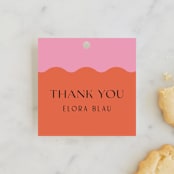 "Scallop" - Children's Birthday Party Favor Tags in Lollypop by Pati Cascino - Front