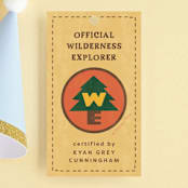 "Disney and Pixar's Up Wilderness Adventure" - Children's Birthday Party Favor Tags in Paradise by Kamala Nahas - Front