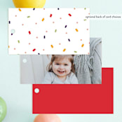 "Disney's Mickey Mouse Race" - Children's Birthday Party Favor Tags in Candy by Oma N. Ramkhelawan - Back of Card Options