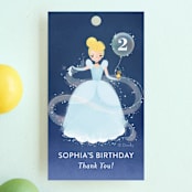 "Disney's Cinderella Bibbity Bobbity" - Children's Birthday Party Favor Tags in Midnight by Itsy Belle Studio - Front