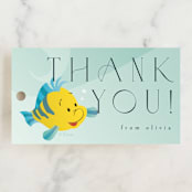 "Disney's Little Mermaid Sea Adventures" - Children's Birthday Party Favor Tags in Ocean by Ana de Sousa - Front