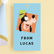 "Disney's Goofy Birthday" - Children's Birthday Party Favor Tags in Gumdrop by Kristen Knechtel - Front