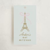 "Ooh La La" - Children's Birthday Party Favor Tags in Menthe by mo kelley - Front