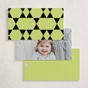 "Decal" - Children's Birthday Party Favor Tags in Lime by Inkblot Design - Back of Card Options
