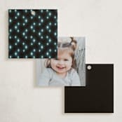 "Neon Spin" - Children's Birthday Party Favor Tags in Midnight by Ana de Sousa - Back of Card Options