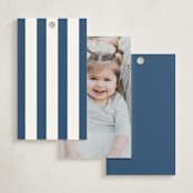 "Celebrate" - Children's Birthday Party Favor Tags in Navy by Blustery August - Back of Card Options