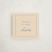 "Framed Star of David" - Children's Birthday Party Favor Tags in Sky by Stephanie Heinrich Godbout - Front