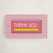 "Bitmap" - Children's Birthday Party Favor Tags in Strawberry by Jennifer Lew - Front