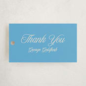 "Linho" - Children's Birthday Party Favor Tags in Sky by Pati Cascino - Front