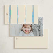 "Linho" - Children's Birthday Party Favor Tags in Sky by Pati Cascino - Back of Card Options