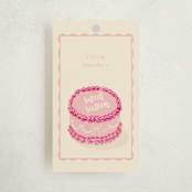"Lambeth Cake" - Children's Birthday Party Favor Tags in Cotton Candy by Baumbirdy - Front