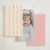 "Lambeth Cake" - Children's Birthday Party Favor Tags in Cotton Candy by Baumbirdy - Back of Card Options