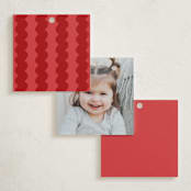 "Bubble Gum" - Children's Birthday Party Favor Tags in Cherry by Ani Somi - Back of Card Options