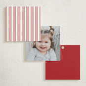 "Cherry Sundae" - Children's Birthday Party Favor Tags in Meringue by Inkblot Design - Back of Card Options