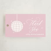 "Discotheque" - Children's Birthday Party Favor Tags in Blush by Yolanda Mariak Chendak - Front