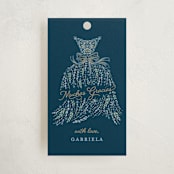 "In the Spotlight" - Children's Birthday Party Favor Tags in Midnight by Paper Sun Studio - Front