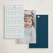 "In the Spotlight" - Children's Birthday Party Favor Tags in Midnight by Paper Sun Studio - Back of Card Options