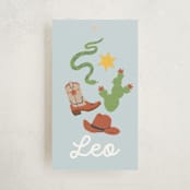 "my friendly rodeo" - Children's Birthday Party Favor Tags in Sky by peetie design - Front