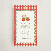 "So Berry Sweet" - Children's Birthday Party Favor Tags in Strawberry by Itsy Belle Studio - Front