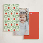 "So Berry Sweet" - Children's Birthday Party Favor Tags in Strawberry by Itsy Belle Studio - Back of Card Options